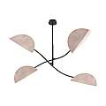 Plafoniera Moderna Ares Acciaio Nero Grigio 4 Luci E14 Ip20 LA0005-EB-PL4-NR-GR