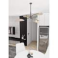 Plafoniera Moderna Ares Acciaio Nero Grigio 4 Luci E14 Ip20 LA0005-EB-PL4-NR-GR