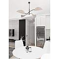 Plafoniera Moderna Ares Acciaio Nero Grigio 4 Luci E14 Ip20 LA0005-EB-PL4-NR-GR