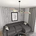 Plafoniera Moderna Ares Acciaio Nero Grigio 4 Luci E14 Ip20 LA0005-EB-PL4-NR-GR