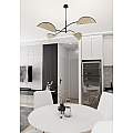 Plafoniera Moderna Ares Acciaio Nero 4 Luci E14 Ip20 LA0005-EB-PL4-NR-MA