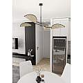 Plafoniera Moderna Ares Acciaio Nero 4 Luci E14 Ip20 LA0005-EB-PL4-NR-MA