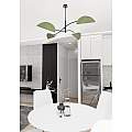 Plafoniera Moderna Ares Acciaio Nero Verde 4 Luci E14 Ip20 LA0005-EB-PL4-NR-VE