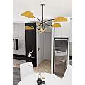 Plafoniera Moderna Ares Acciaio Nero Arancione 6 Luci E14 Ip20 LA0005-EB-PL6-NR-AR