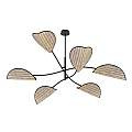 Plafoniera Moderna Ares Acciaio Nero 6 Luci E14 Ip20 LA0005-EB-PL6-NR-MA