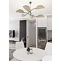 Plafoniera Moderna Ares Acciaio Nero 6 Luci E14 Ip20 LA0005-EB-PL6-NR-MA