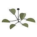 Plafoniera Moderna Ares Acciaio Nero Verde 6 Luci E14 Ip20 LA0005-EB-PL6-NR-VE