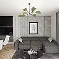 Plafoniera Moderna Ares Acciaio Nero Verde 6 Luci E14 Ip20 LA0005-EB-PL6-NR-VE