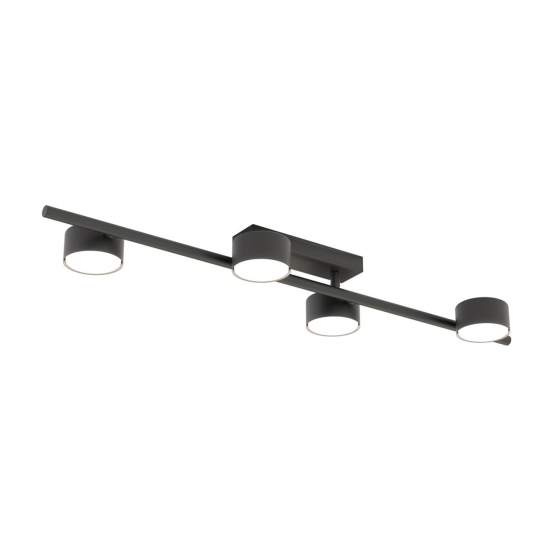 Plafoniera Moderna Apollo Acciaio Nero 4 Luci Gx53 Ip20 LA0007-EB-PL4-NR