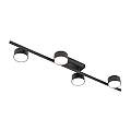 Plafoniera Moderna Apollo Acciaio Nero 4 Luci Gx53 Ip20 LA0007-EB-PL4-NR