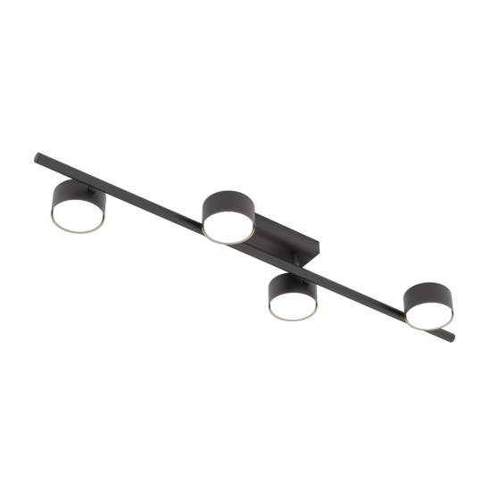 Plafoniera Moderna Apollo Acciaio Nero 4 Luci Gx53 Ip20 LA0007-EB-PL4-NR