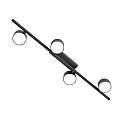 Plafoniera Moderna Apollo Acciaio Nero 4 Luci Gx53 Ip20 LA0007-EB-PL4-NR