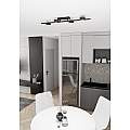 Plafoniera Moderna Apollo Acciaio Nero 4 Luci Gx53 Ip20 LA0007-EB-PL4-NR