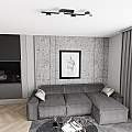 Plafoniera Moderna Apollo Acciaio Nero 4 Luci Gx53 Ip20 LA0007-EB-PL4-NR