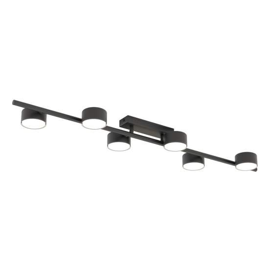 Plafoniera Moderna Apollo Acciaio Nero 6 Luci Gx53 Ip20 LA0007-EB-PL6-NR