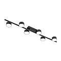 Plafoniera Moderna Apollo Acciaio Nero 6 Luci Gx53 Ip20 LA0007-EB-PL6-NR