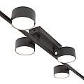 Plafoniera Moderna Apollo Acciaio Nero 6 Luci Gx53 Ip20 LA0007-EB-PL6-NR