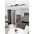 Plafoniera Moderna Apollo Acciaio Nero 6 Luci Gx53 Ip20 LA0007-EB-PL6-NR