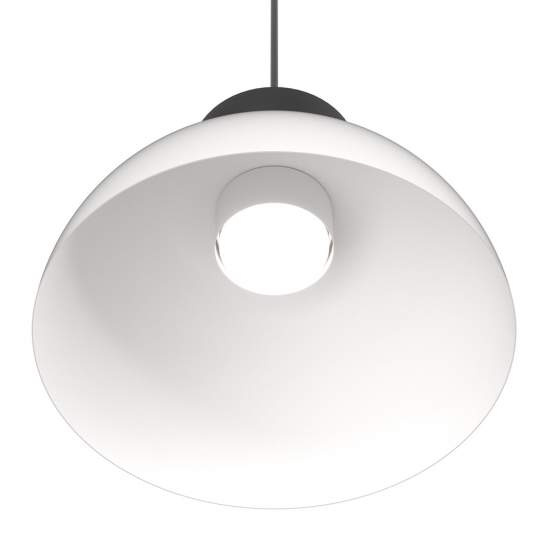 Lampadario Minimal Efesto Acciaio Bianco Nero 1 Luce Gx53 Ip20 LA0009-EB-1-BI-NR