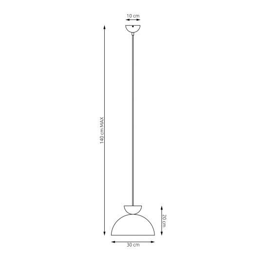 Lampadario Minimal Efesto Acciaio Bianco Nero 1 Luce Gx53 Ip20 LA0009-EB-1-BI-NR