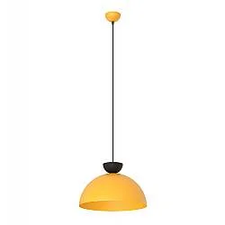 Lampadario Minimal Venus Acciaio Nero Arancione Large 1 Luce Gx53