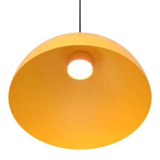 Lampadario Minimal Efesto Acciaio Nero Arancione 1 Luce Gx53 LA0009-EB-1-NR-AR2