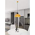 Lampadario Minimal Efesto Acciaio Nero Arancione 1 Luce Gx53 LA0009-EB-1-NR-AR2