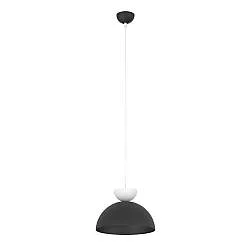 Lampadario Minimal Mulciber Acciaio Nero Bianco 1 Luce Gx53