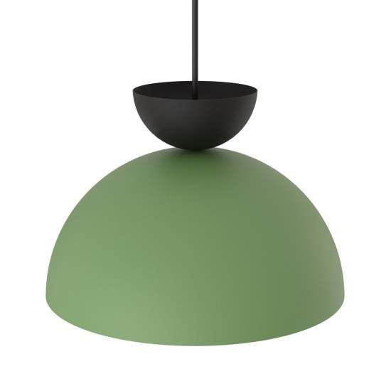 Lampadario Minimal Efesto Acciaio Nero Verde 1 Luce Gx53 Ip20 LA0009-EB-1-NR-VE