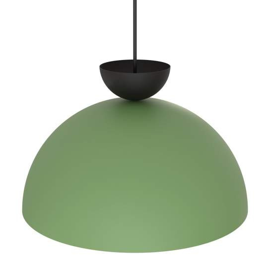 Lampadario Minimal Efesto Acciaio Nero Verde 1 Luce Gx53 LA0009-EB-1-NR-VE2