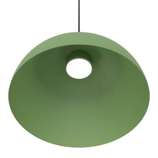 Lampadario Minimal Efesto Acciaio Nero Verde 1 Luce Gx53 LA0009-EB-1-NR-VE2