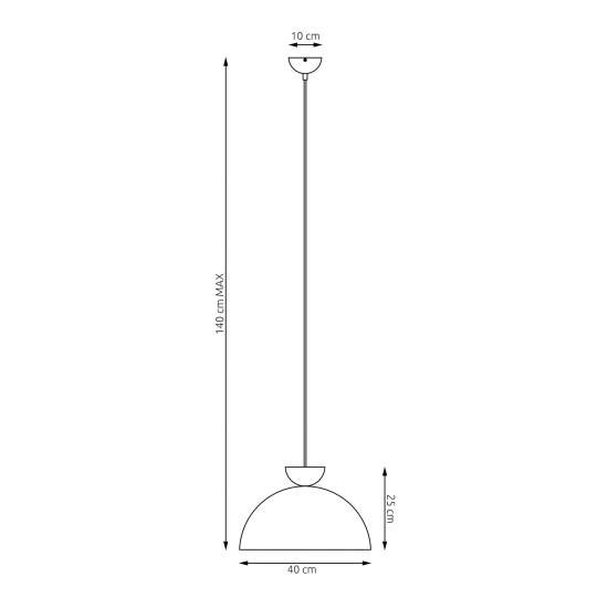 Lampadario Minimal Efesto Acciaio Nero Verde 1 Luce Gx53 LA0009-EB-1-NR-VE2