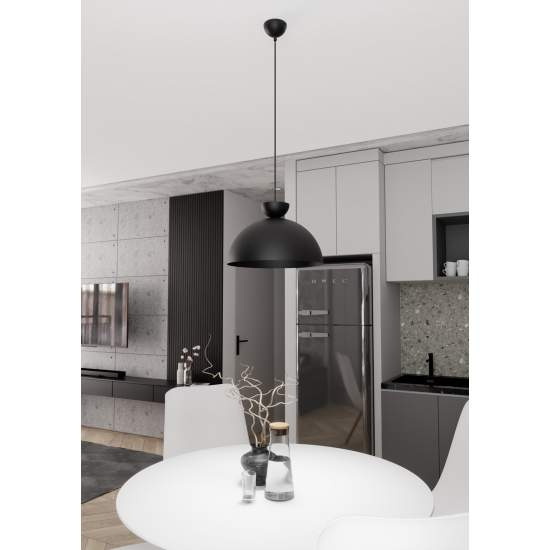 Lampadario Minimal Efesto Acciaio Nero 1 Luce Gx53 LA0009-EB-1-NR2