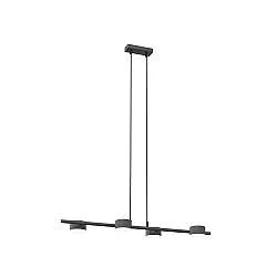 Lampadario Minimal Cyllenius Acciaio Nero 4 Luci Gx53