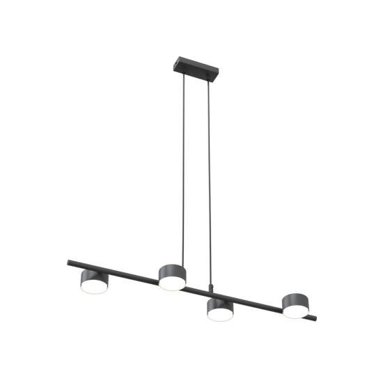 Lampadario Minimal Hermes Acciaio Nero 4 Luci Gx53 Ip20 LA0011-EB-4-NR
