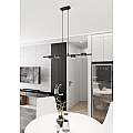 Lampadario Minimal Hermes Acciaio Nero 4 Luci Gx53 Ip20 LA0011-EB-4-NR