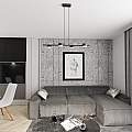 Lampadario Minimal Hermes Acciaio Nero 4 Luci Gx53 Ip20 LA0011-EB-4-NR