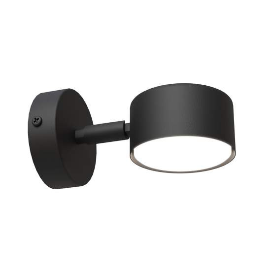 Applique Minimal Hermes Acciaio Nero 1 Luce Gx53 Ip20 LA0011-EB-AP1-NR