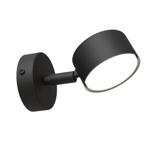 Applique Minimal Hermes Acciaio Nero 1 Luce Gx53 Ip20 LA0011-EB-AP1-NR