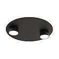 Plafoniera Moderna Dioniso Acciaio Nero 2 Luci Gx53 Ip20 LA0012-EB-PL2-NR