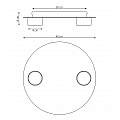 Plafoniera Moderna Dioniso Acciaio Nero 2 Luci Gx53 Ip20 LA0012-EB-PL2-NR