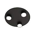 Plafoniera Moderna Dioniso Acciaio Nero 3 Luci Gx53 Ip20 LA0012-EB-PL3-NR