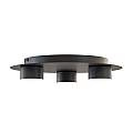 Plafoniera Moderna Dioniso Acciaio Nero 3 Luci Gx53 Ip20 LA0012-EB-PL3-NR