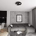 Plafoniera Moderna Dioniso Acciaio Nero 3 Luci Gx53 Ip20 LA0012-EB-PL3-NR