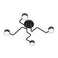 Plafoniera Moderna Ade Acciaio Nero 4 Luci Gx53 Ip20 LA0013-EB-PL4-NR