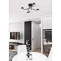 Plafoniera Moderna Ade Acciaio Nero 4 Luci Gx53 Ip20 LA0013-EB-PL4-NR