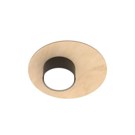 Plafoniera Minimal Persefone Acciaio Nero 1 Luce Gx53 Ip20 LA0014-EB-PL1-NR