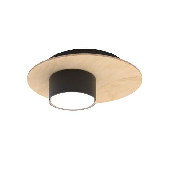 Plafoniera Minimal Persefone Acciaio Nero 1 Luce Gx53 Ip20 LA0014-EB-PL1-NR