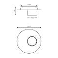 Plafoniera Minimal Persefone Acciaio Nero 1 Luce Gx53 Ip20 LA0014-EB-PL1-NR