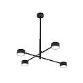 Plafoniera Moderna Giove Acciaio Nero 4 Luci Gx53 Ip20 LA0015-EB-PL4-NR